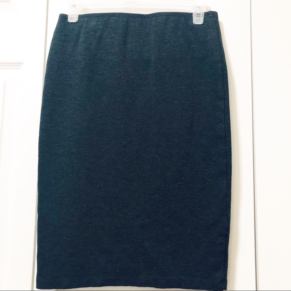 Joyous Charcoal Gray Pencil Skirt